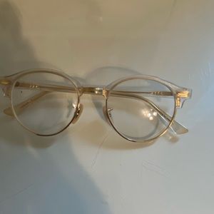Gold vintage circle ray ban